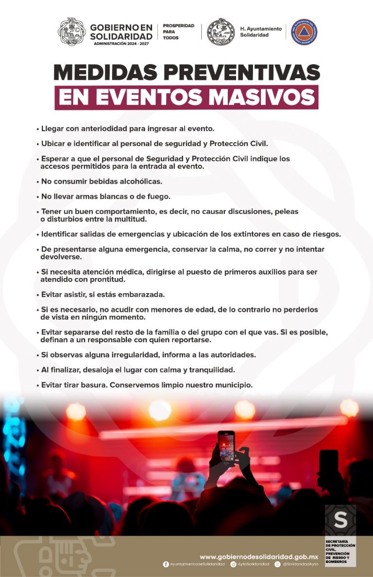 MEDIDAS PREVENTIVAS EN EVENTOS MASIVOS