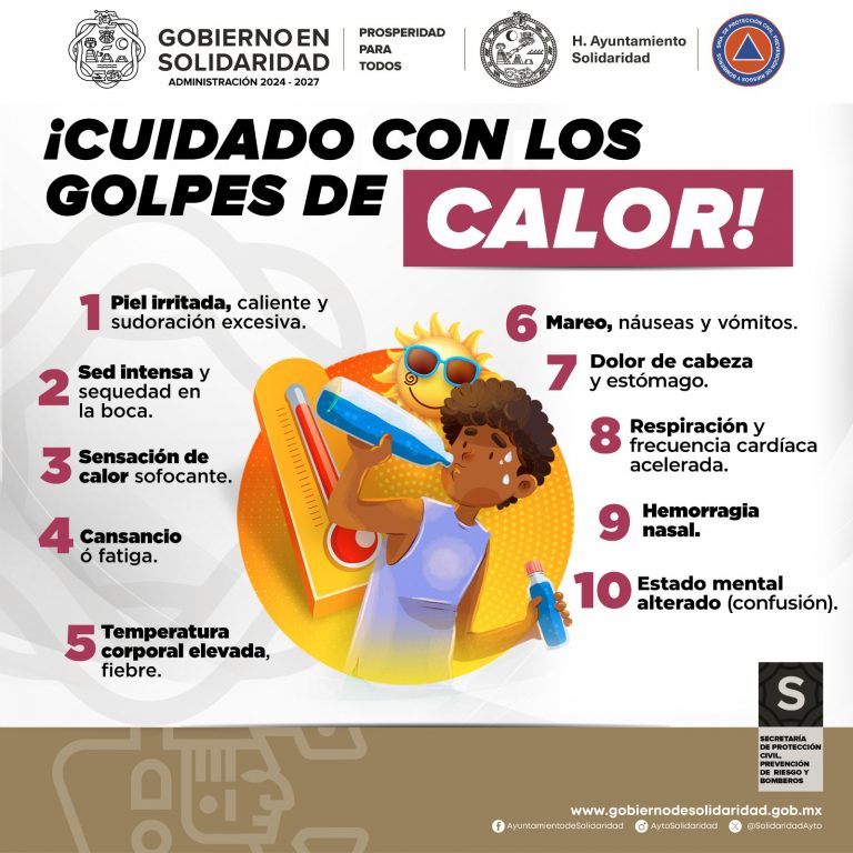¡CUIDADO CON LOS GOLPES DE CALOR!