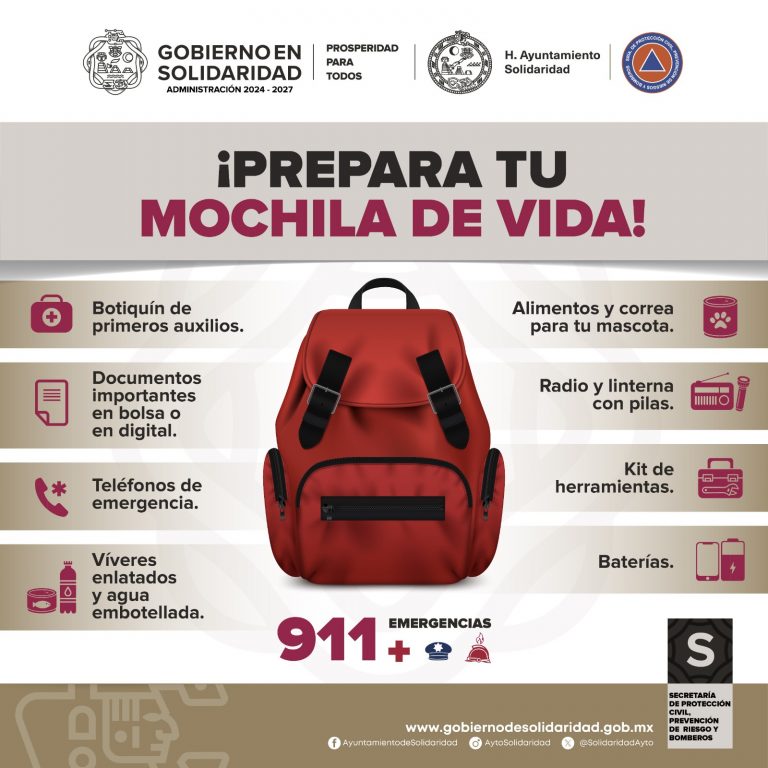 ¡PREPARA TU MOCHILA DE VIDA!