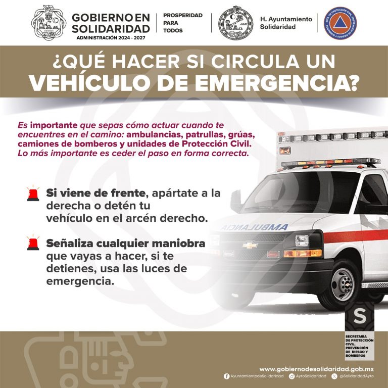 ¿QUÉ HACER SI CIRCULA UN VEHÍCULO DE EMERGENCIA - 01