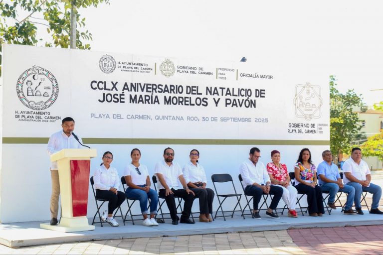 Playa del Carmen conmemora el CCLX aniversario del natalicio de José María Morelos y Pavón 1 WhatsApp Image 2025 09 30 at 2.03.55 PM