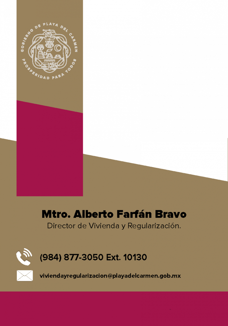 Alberto Farfán Bravo-Director de Vivienda y Regularización-Playa del Carmen